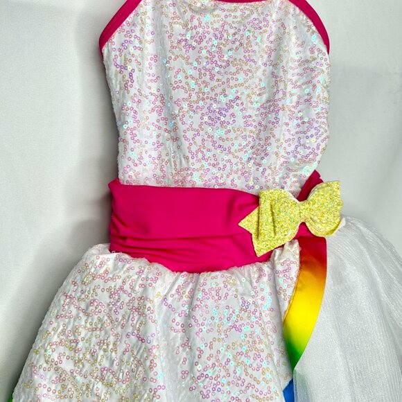 White Sequin Rainbow Accent Tutu - Picture 4 of 9